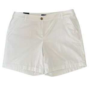 J. Crew 7 Inch Chino Shorts in White Size 12. NWT